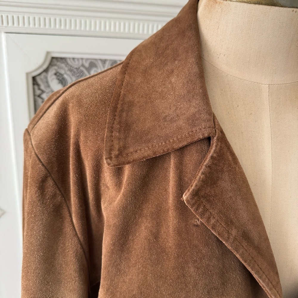 Vintage Brown Suede Shirt Jacket - Picture 6 of 15